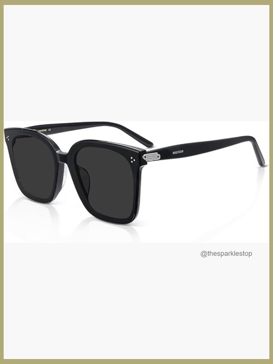 Square Polarized Sunglasses with UV400 Protection, Acetate Frame main image 4